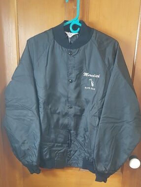 Meredith Black Alto Sax Embroidered Bomber Jacket